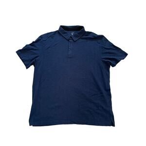 NWOT 14th & Union Nordstrom Navy Blue Short Sleeve Cotton Polo Shirt Size XL